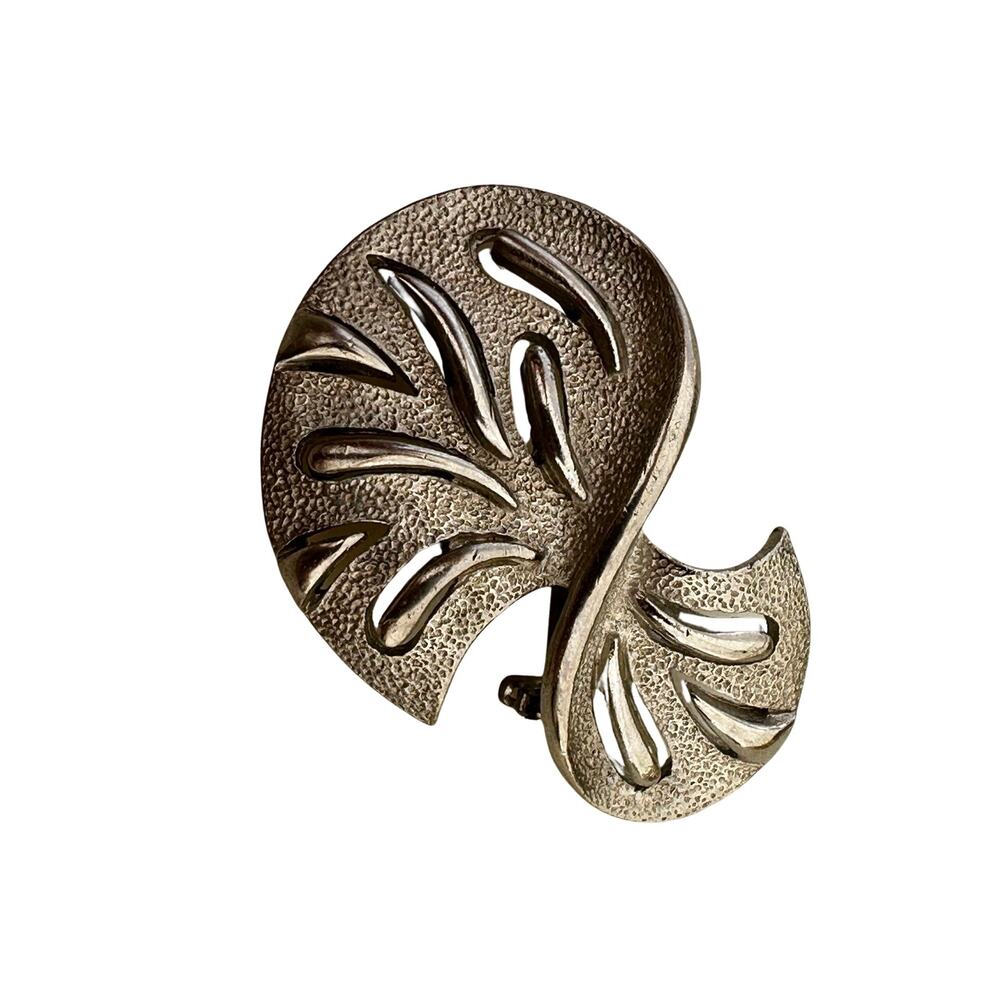 Vintage Lot of Five Silver Brooches Geometric Abstract Angel Heart - Picture 4 of 12
